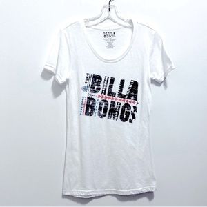 BillaBong Women’s White Cotton Soft White Tee
